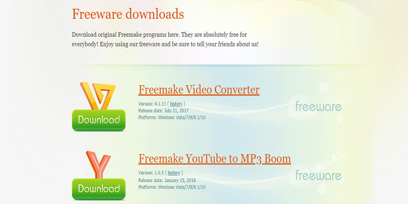 old software version download freemake video converter