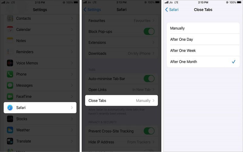 Close Tabs In Safari iOS