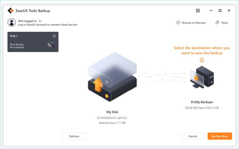 Cloning with EaseUS Todo Backup