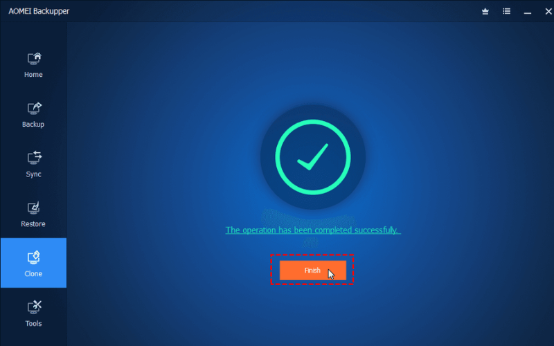 Disk Cloning Successful