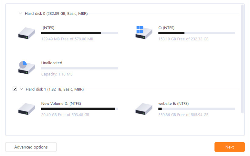Start Disk Clone