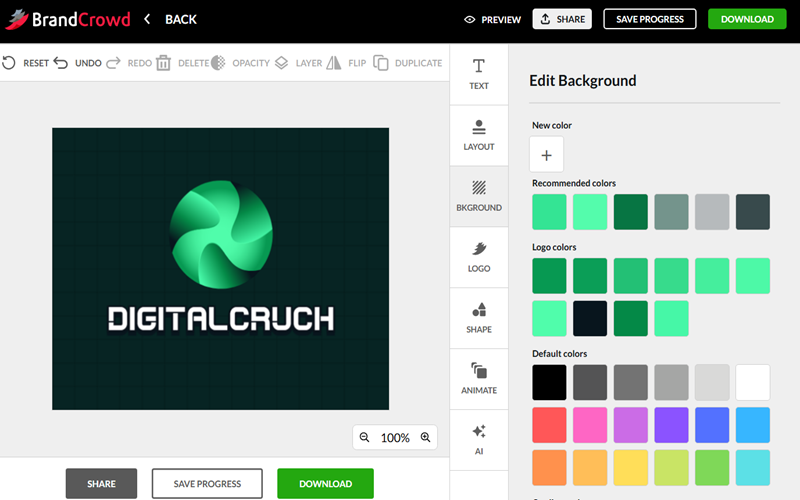 BrandCrowd Free Logo Generator